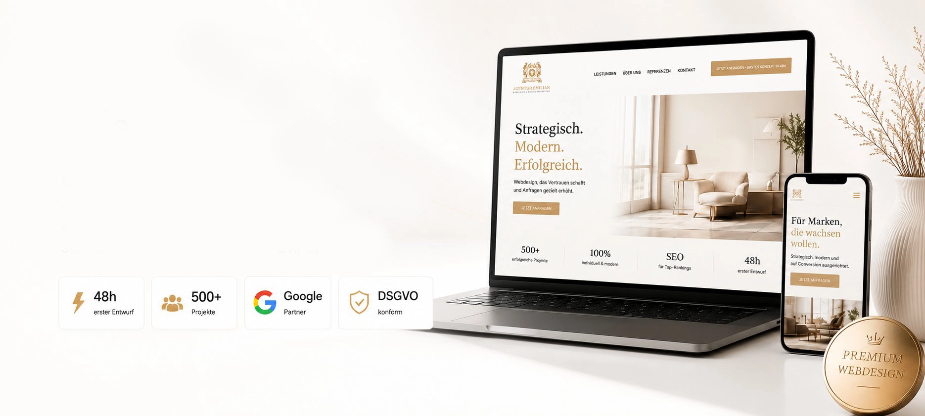 Agentur Emilian Websites die verkaufen Webdesign SEO Google KI Optimierung