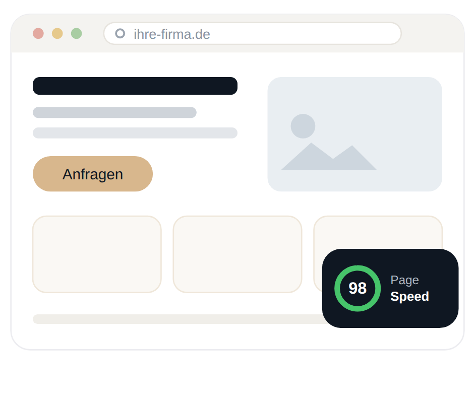 Moderne WordPress-Website mit Top-PageSpeed
