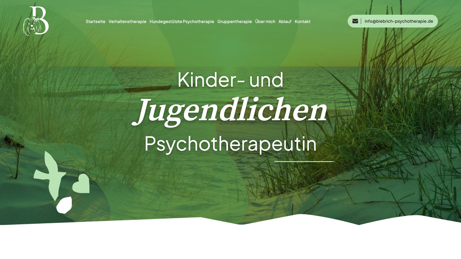 Website Katharina Biebrich – Webdesign-Referenz der Agentur Emilian