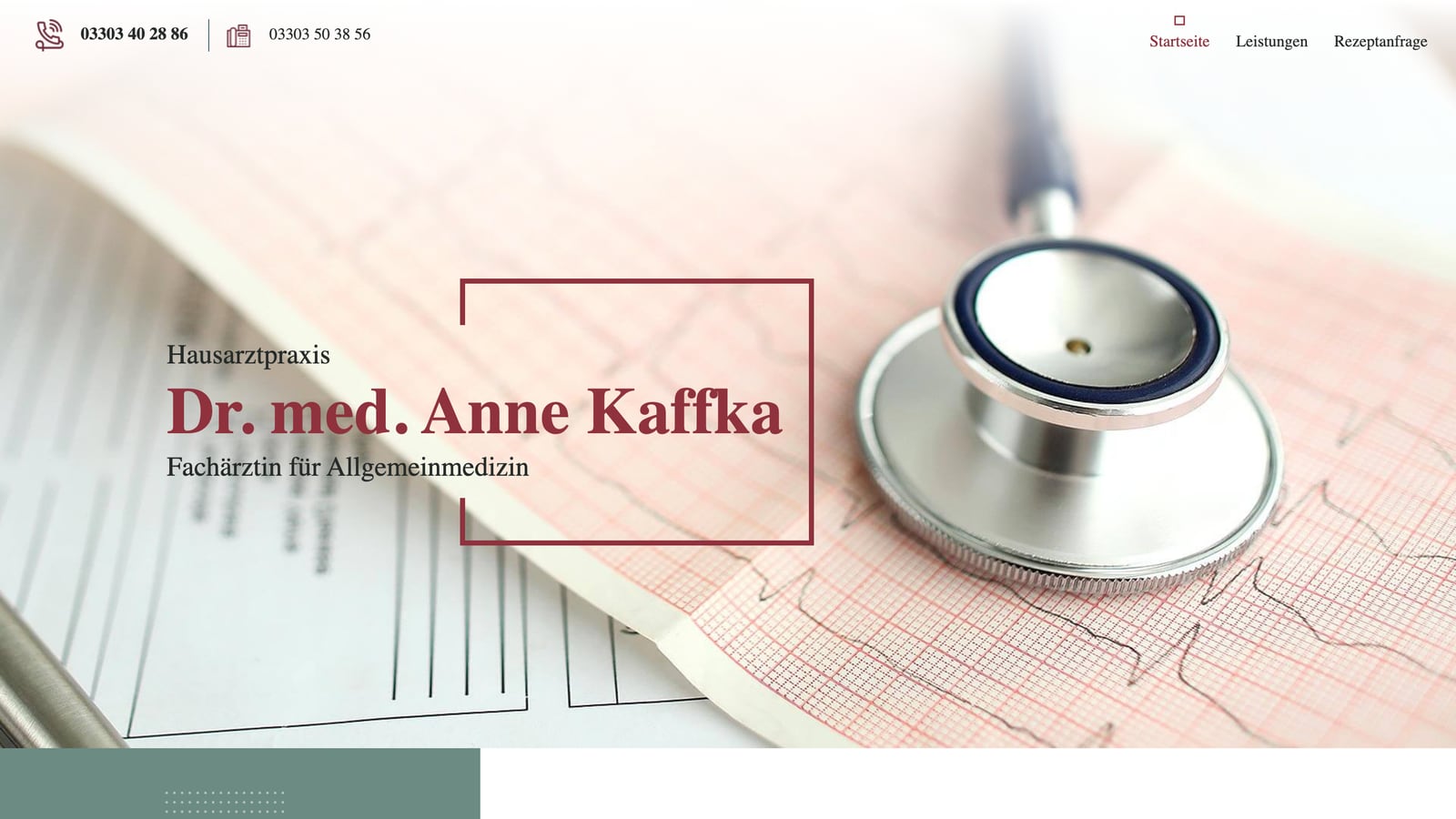 Website Hausarztpraxis Dr. med. Anne Kaffka – Webdesign-Referenz der Agentur Emilian