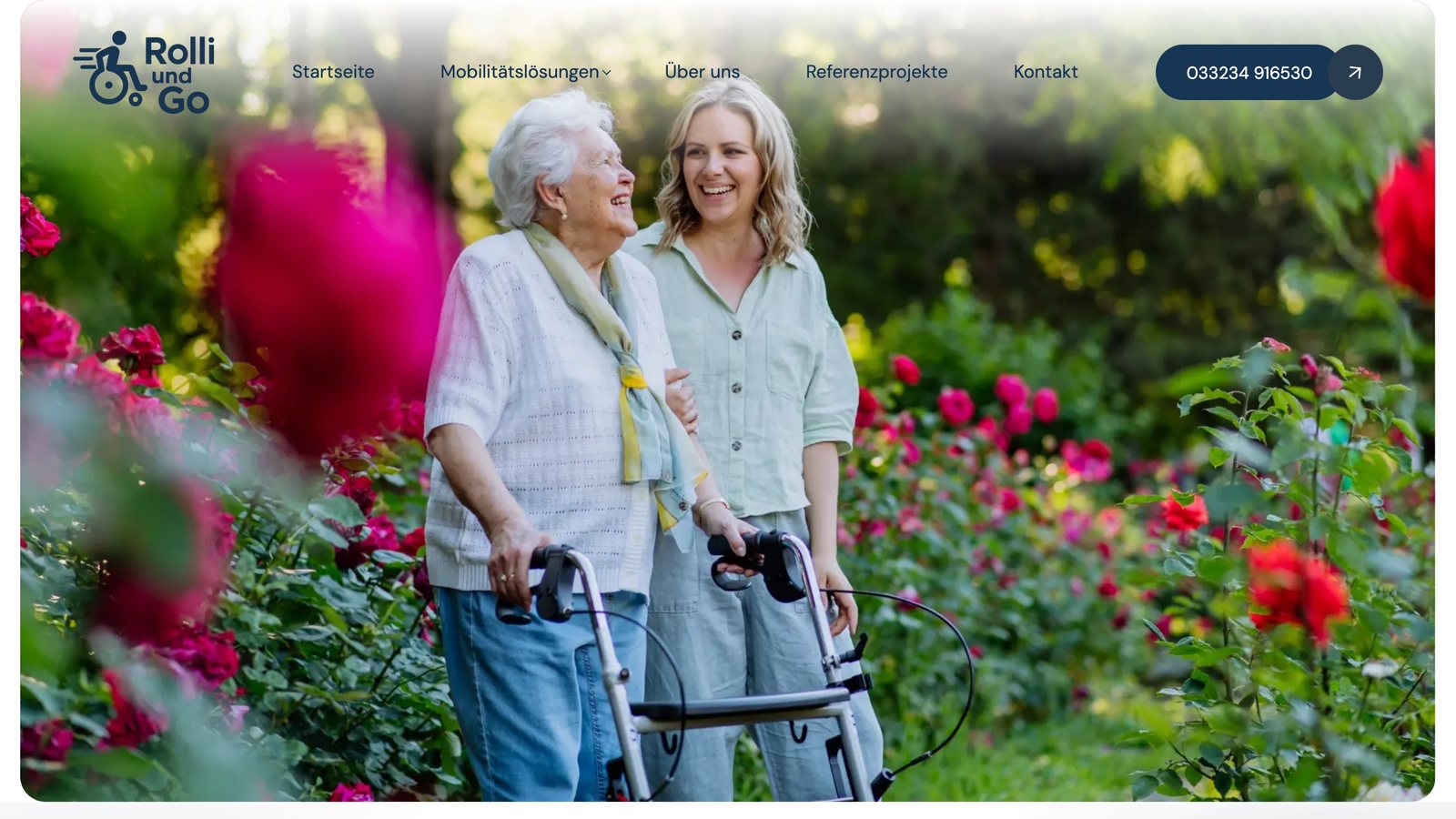 Website Rolli Go – Webdesign-Referenz der Agentur Emilian
